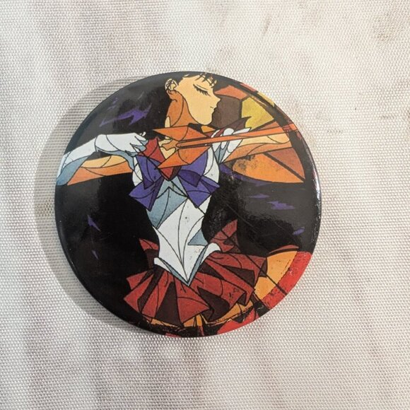 Sailor Moon Stained Glass Style Pinback Button Set of 3 - Picture 4 of 9